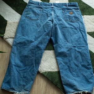 Carhartt straight fit work pants 42x30 blue